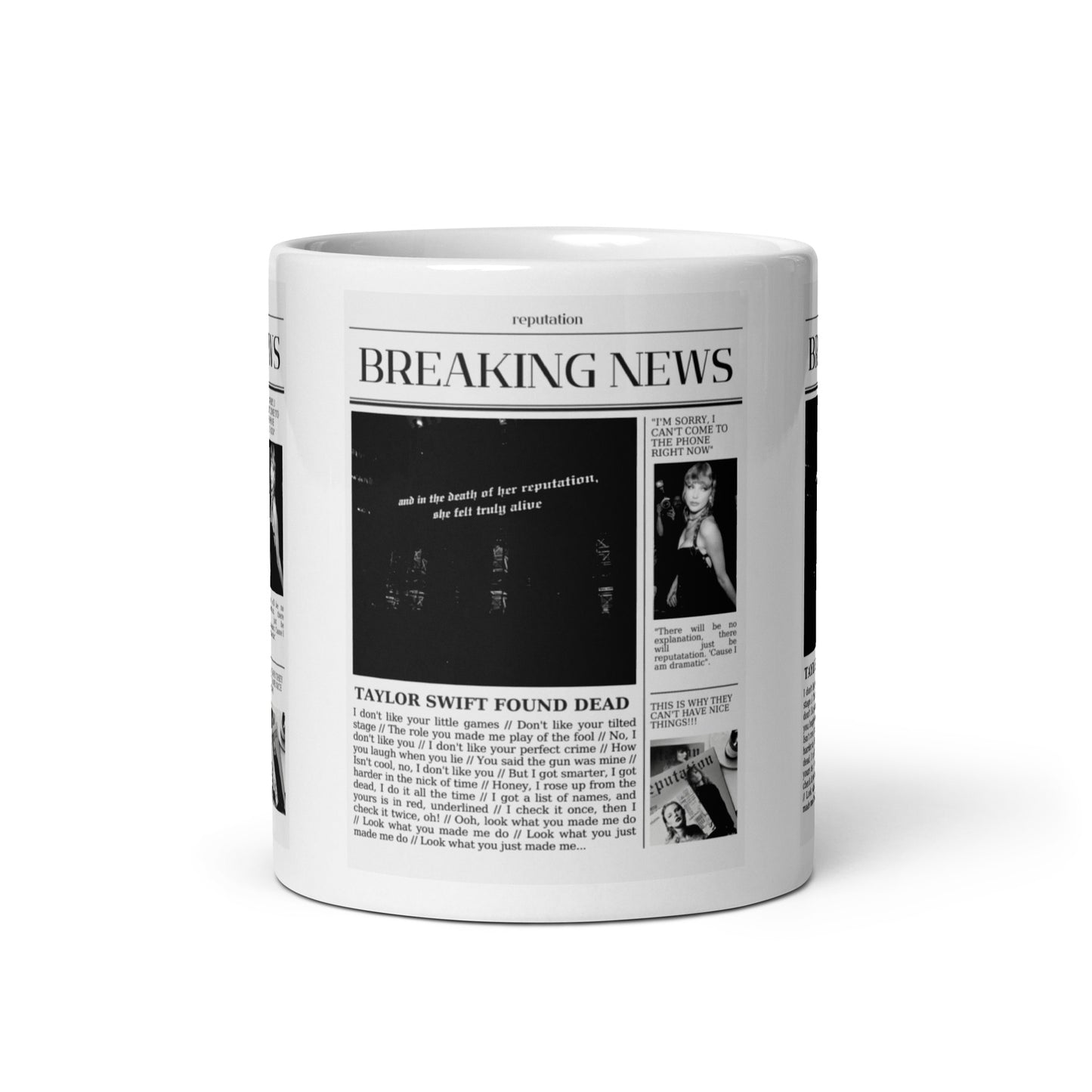 Breaking News White mug