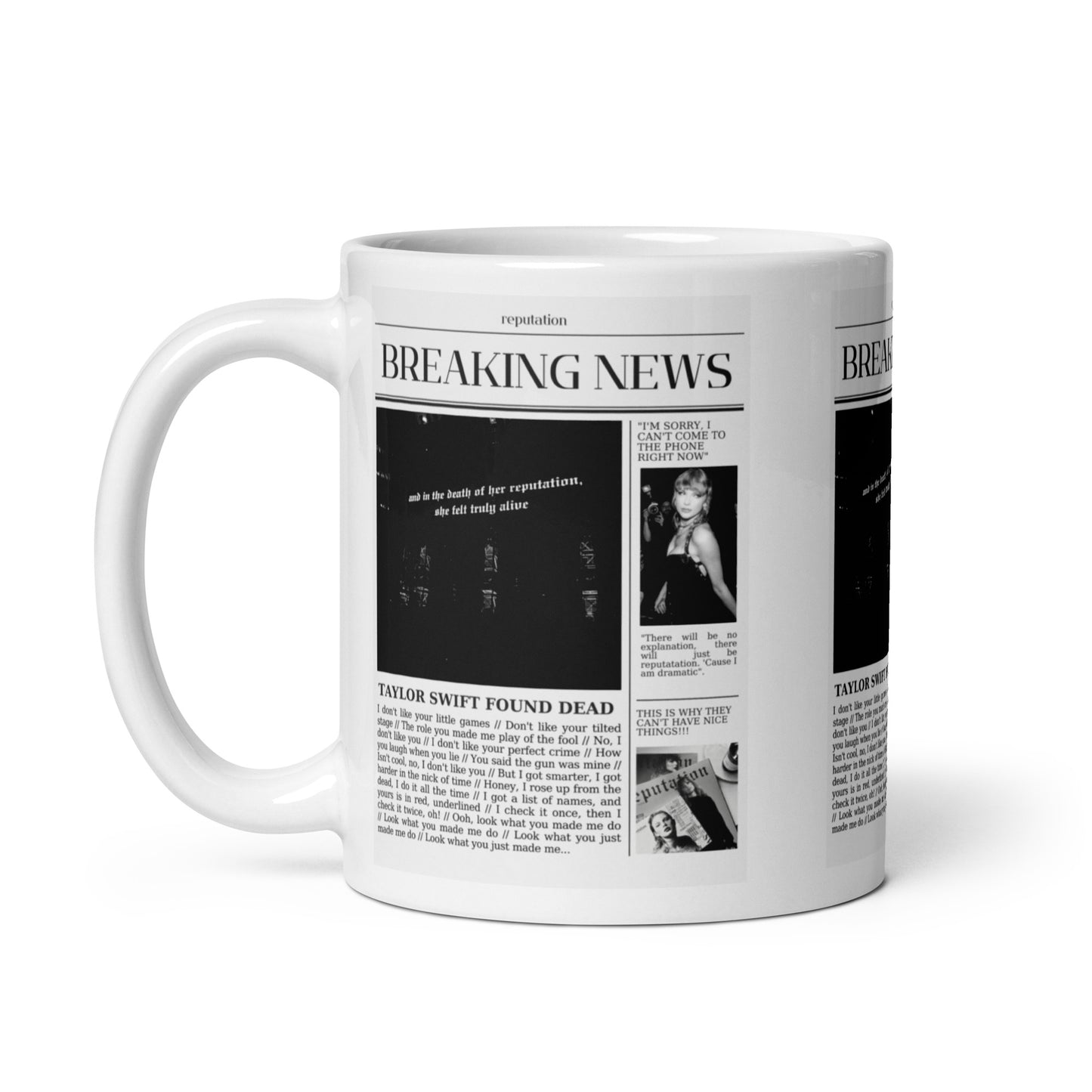 Breaking News White mug