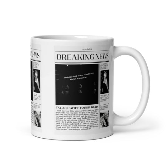 Breaking News White mug