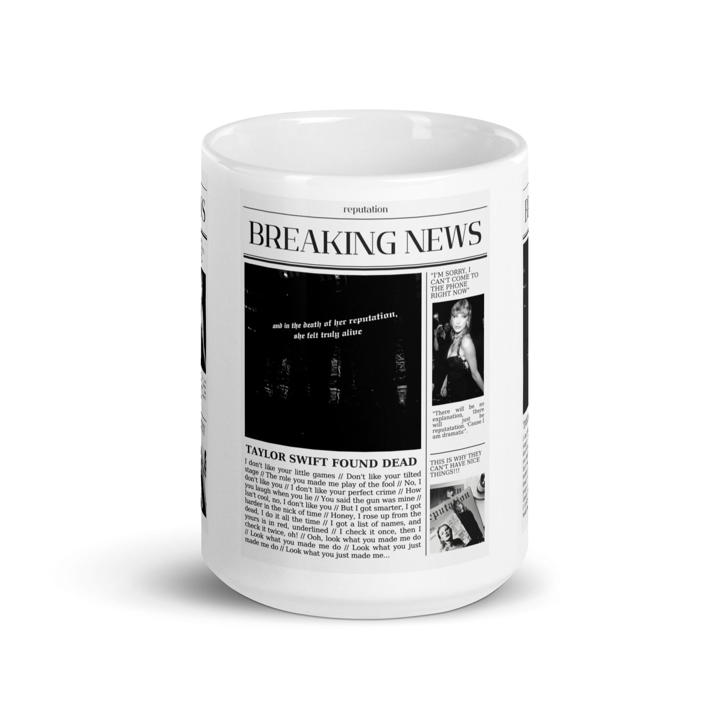 Breaking News White mug