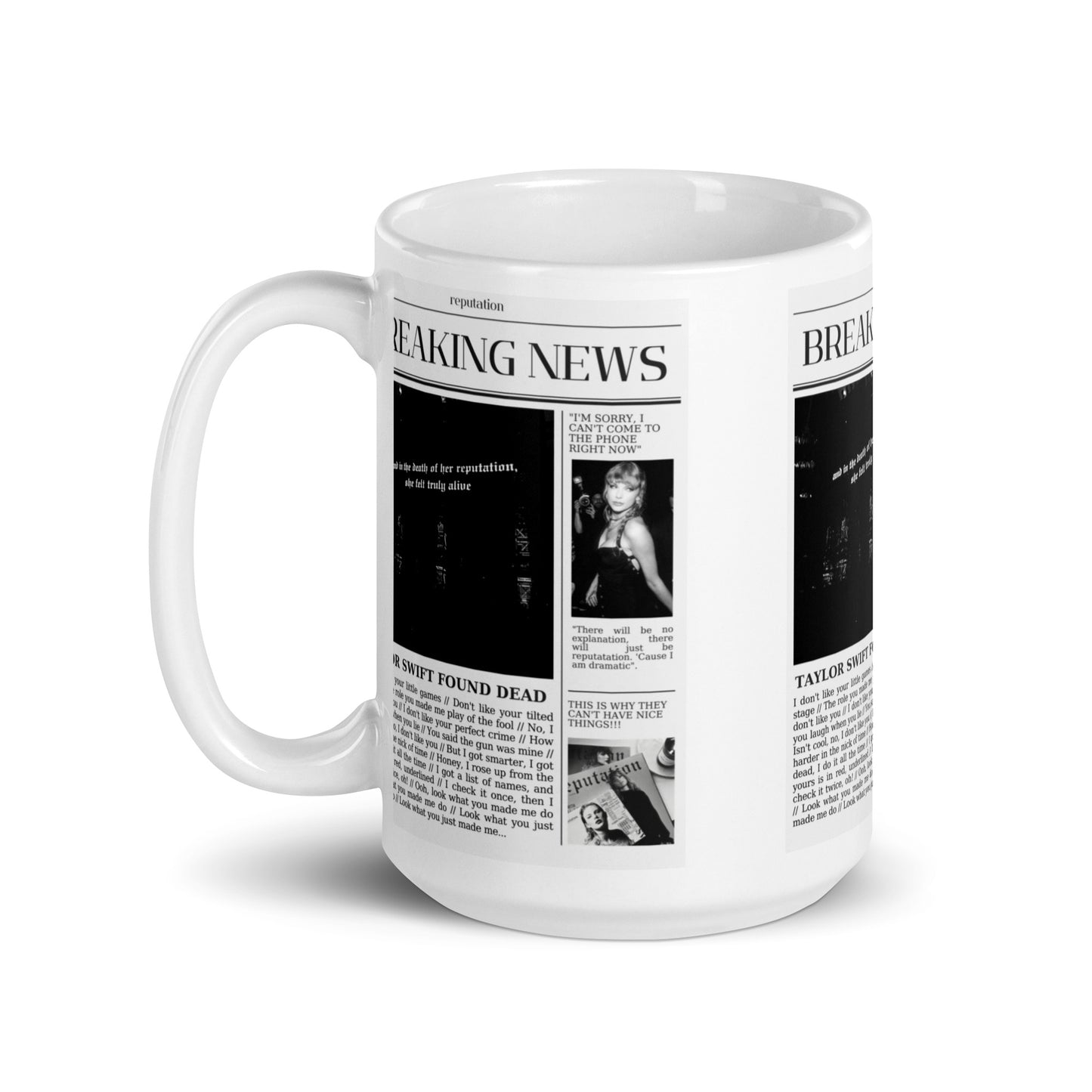 Breaking News White mug