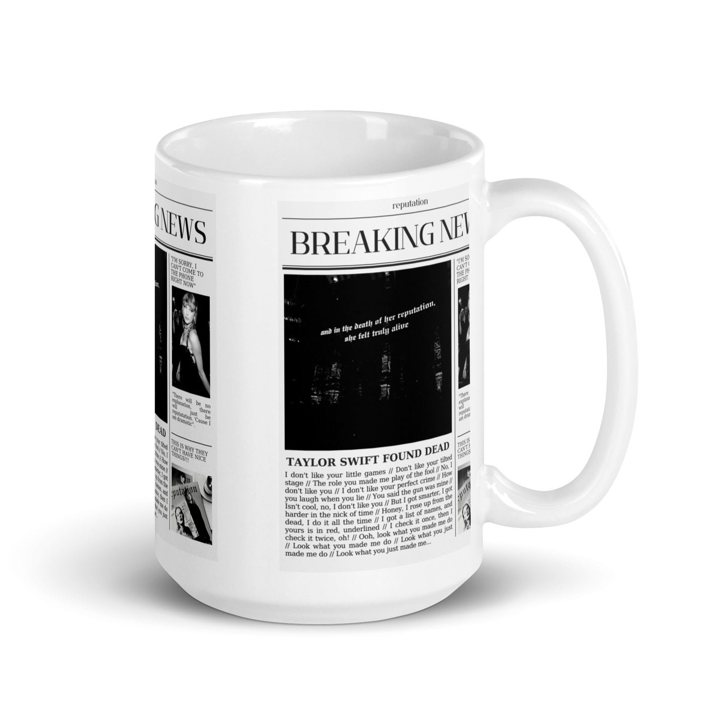 Breaking News White mug