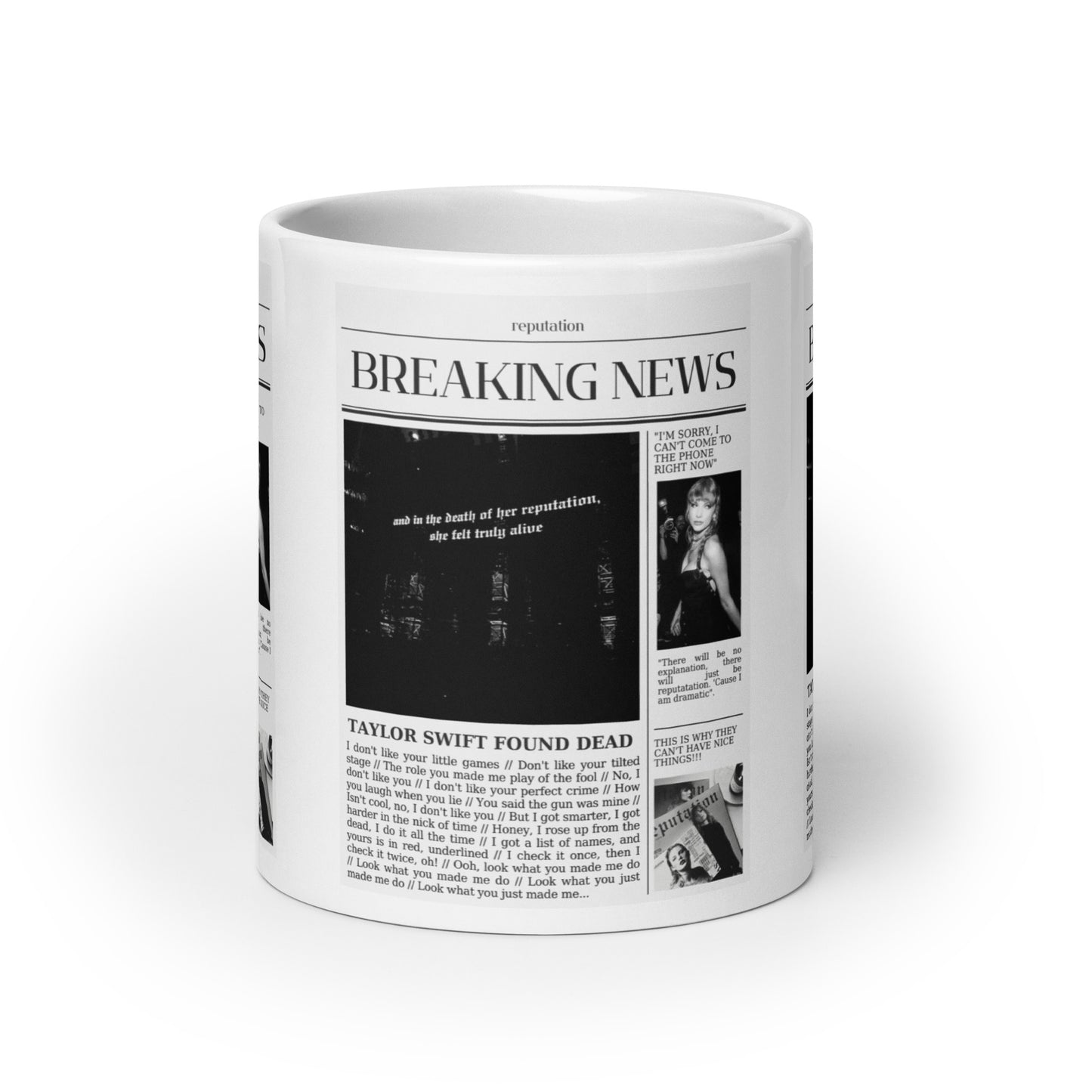 Breaking News White mug