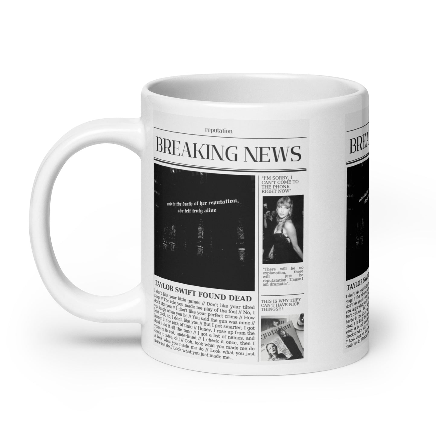 Breaking News White mug