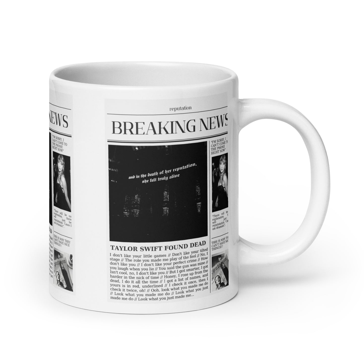 Breaking News White mug